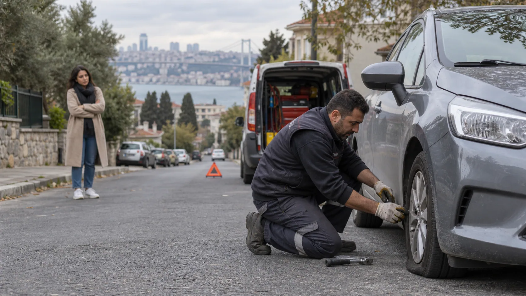 Lastik sorunu yaşandığında hangi bilgiler gerekir? konusunu anlatan çekici ve yol yardım rehberi kapağı